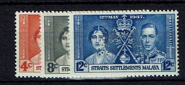 Image of Malaysia-Straits Settlements SG 275S/7S LMM British Commonwealth Stamp